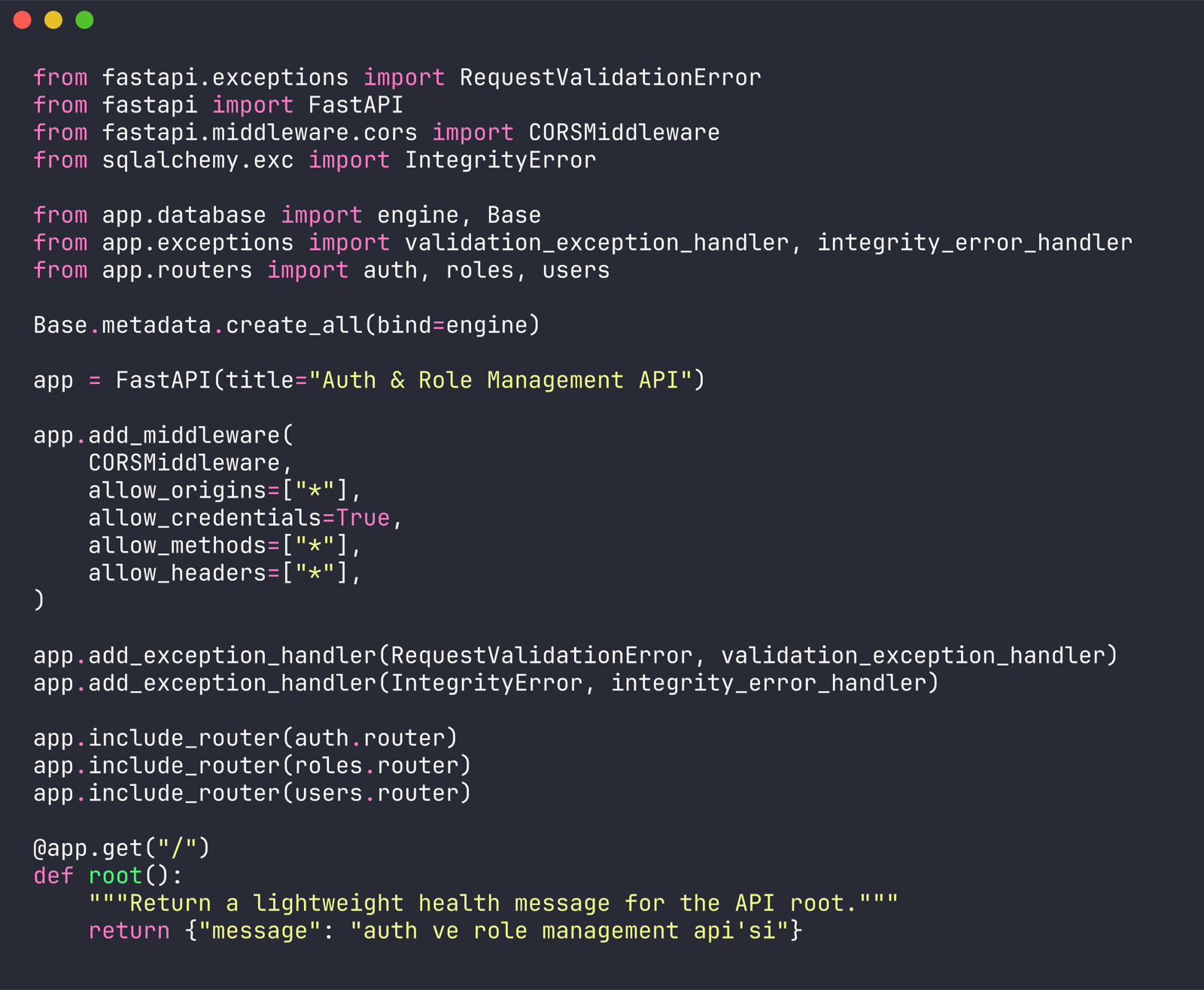 Code from the FAPI backend project
